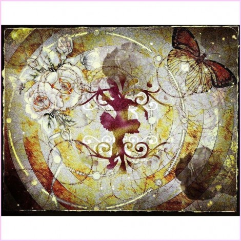 Fantasy Mystical Flower Butterfly Fairy 5d Diy Diamond Painting Kits UK KN80112