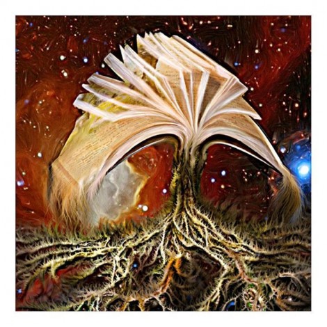 New Fantasy Mystical Book Tree 5d Diy Cross Stitch Diamond Painting Kits UK QB7099