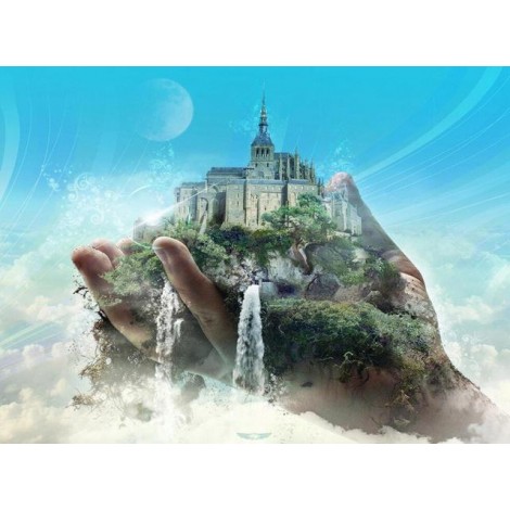 Full Drill Fantasy Castle 5D Diy Cross Stitch Diamond Painting Kits UK NA0036