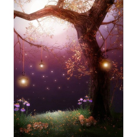 Dream Landscape Tree Full Drill 5D DIY Diamond Painting Kits UK VM90915