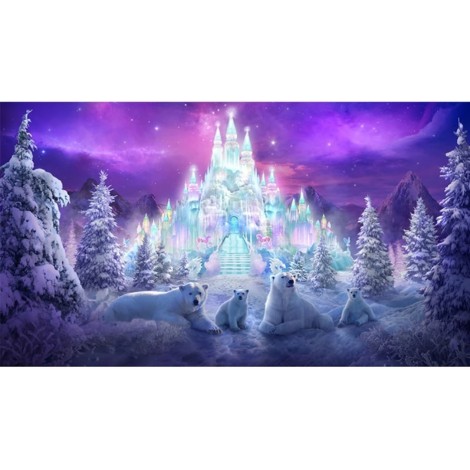 Winter Landscape Snow Castle Full Drill 5D DIY Diamond Painting VM92391