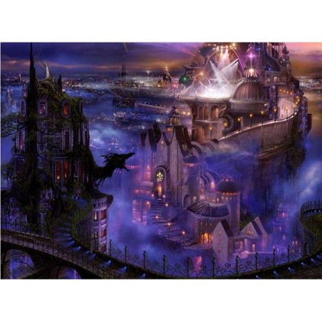 Full Drill Dream Castle 5D Diy Cross Stitch Diamond Painting Kits UK NA0041