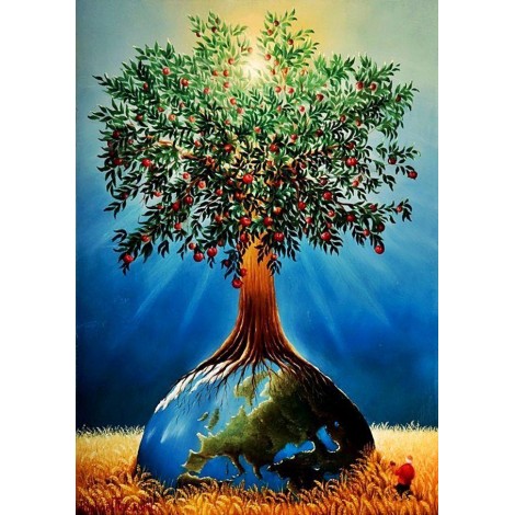 Earth Tree Embroidery Mosaic Cross Stitch VM90951
