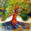 Cheap Oil Painting Style Dream Tree Pattern 5d Diy Diamond Painting Kits UK VM9649