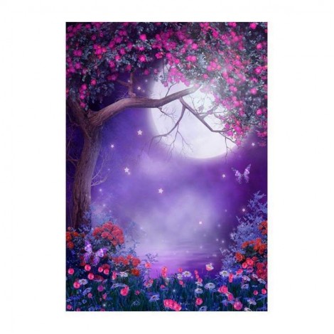 Fantasy Styles Beautiful Flowers Tree Diamond Painting Kits Af9589