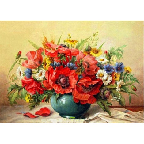 5d Rhinestone Modern Art For Beginners Flower Diy Rhinestone Painting Kit UK VM8724