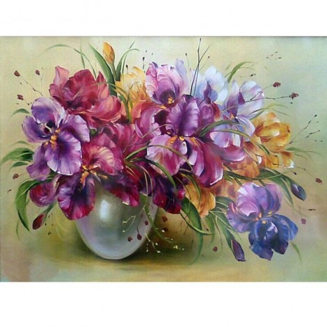 2019 Oil Painting Style Flowers 5d Fashion Diy Diamond Paint UK VM1403
