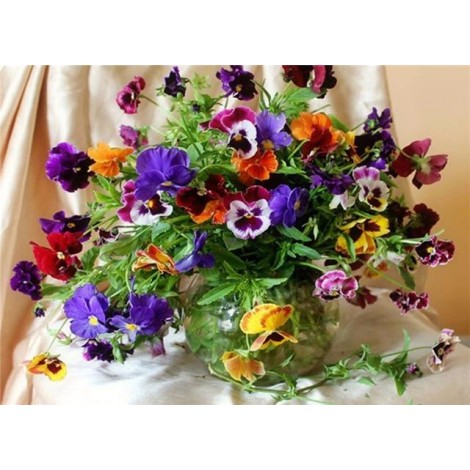 2019 New Hot Sale Popular Colorful Flowers Diy 5d Diamond Embroidery Kits UK VM3529