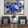 For Beginners Hot Sale Blue Diy 5d Embroidery Kits Flower UK VM3621