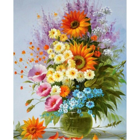 Colorful Sunflowers Picture Wall Decor 5d Diy Diamond Painting Kits UK VM9498