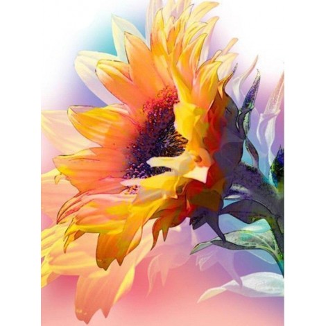 Plant Sunflower 5D Diy Watercolor Full Square Diamond Painting Kits UK NA0061