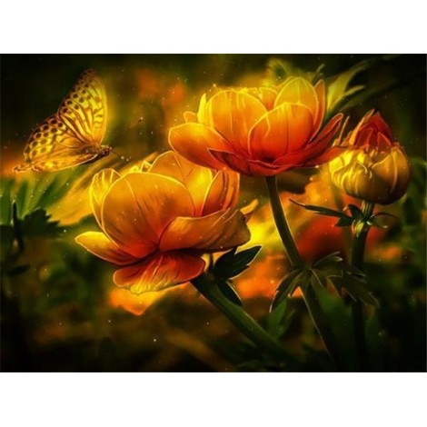 2019 Dream Flowers And Butterflies Diy Diamond Painting Cross Stitch UK VM1068