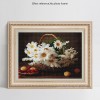 Cheap White Flowers 5d Diamond Cross Stitch UK VM1057