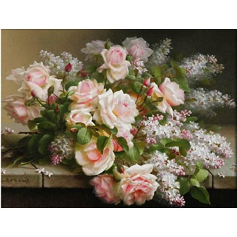 2019 New Hot Sale Popular Colorful Flowers Diy 5d Diamond Embroidery Kits UK VM3530