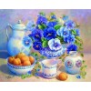 Oil Painting Style New Arrival Wall Decor Blue Flower 5d Diy Diamond Painting Kits UK VM7547