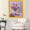 2019 Lavender And Pink Flowers 5d Diy Diamond Painting Cross Stitch Kits UK VM3668