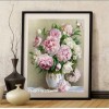 2019 Oil Painting Style Pink Flower 5d DIY Rhinestone Cross Stitch Kits UK VM8232