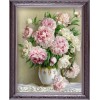2019 Oil Painting Style Pink Flower 5d DIY Rhinestone Cross Stitch Kits UK VM8232