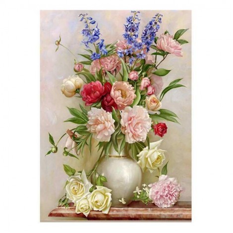 Cheap Oil Painting Style Stitch Flowers 5d Diy Diamond Painting Kits UK VM938