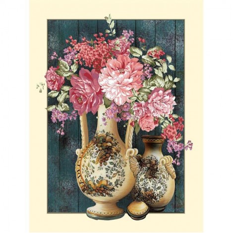 New Oil Painting Style Flower Diy 5d Full Diamond Painting Kits UK QB5736