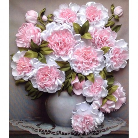Pink Peony Decor Full Drill 5D DIY Diamond Painting Kits UK VM92205