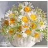 Cherap Decor White Yellow Flower 5d Diy Diamond Painting Beads UK VM2024