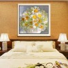 Cherap Decor White Yellow Flower 5d Diy Diamond Painting Beads UK VM2024