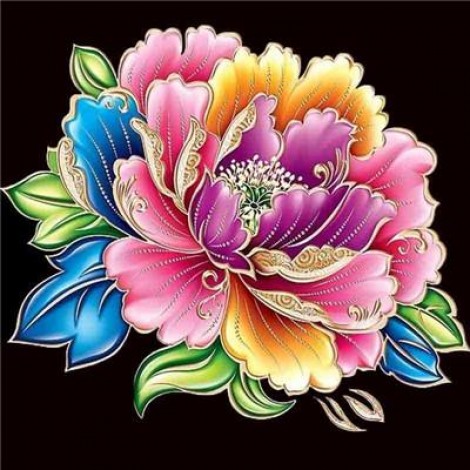 Special New Arrival Colorful Flower 5d Diy Diamond Painting Kits UK VM7338