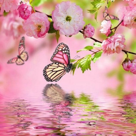 2019 New Hot Sale Flower Butterfly 5d Diy Diamond Painting Kits UK VM38520