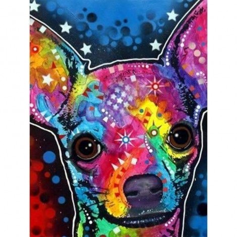 Full Square Drill Colorful Dog Wall Decor 5d Diy Diamond Painting Kits UK VM9529