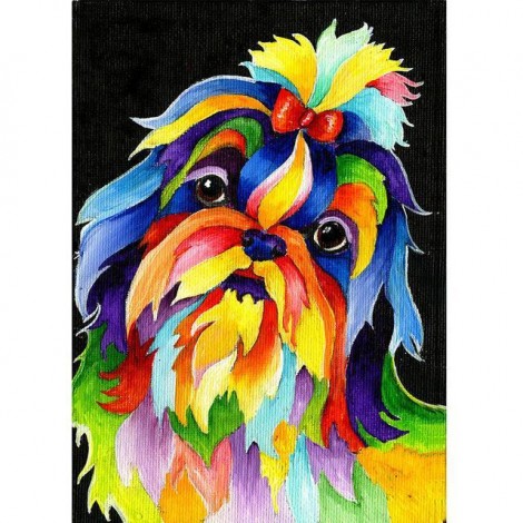 Full Square Drill Colorful Dog 2019 Special 5d Diy Diamond Painting Kits UK VM09531