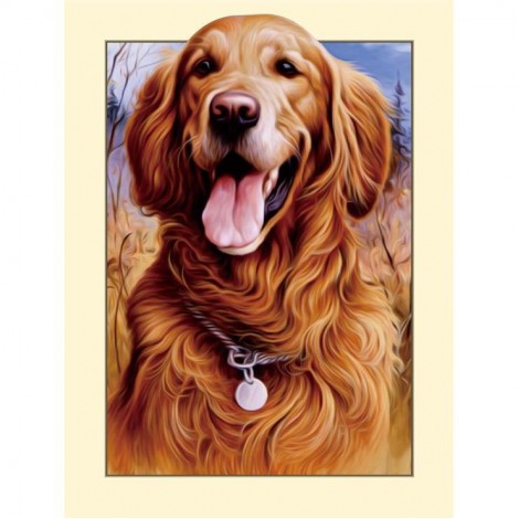 Best Modern Art Style Pet Dog Diy 5d Full Diamond Painting Kits UK QB5487