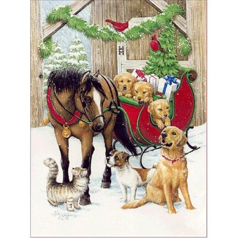 2019 Best Oil Painting Style Pet Dog Diy 5d Full Diamond Painting Kits UK QB5491