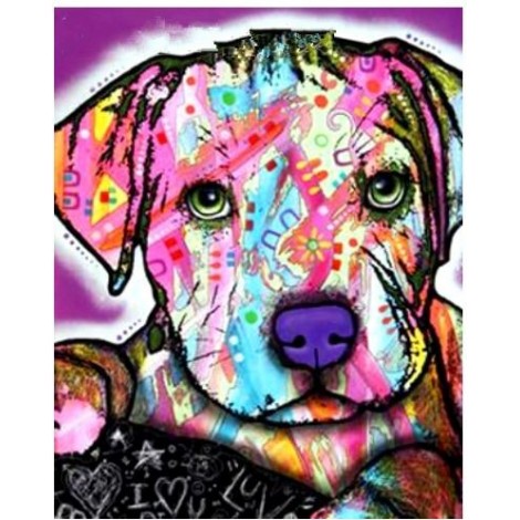 Best Birthday Gift Special Colorful Dog 5d Diy Diamond Painting Beads UK VM1938