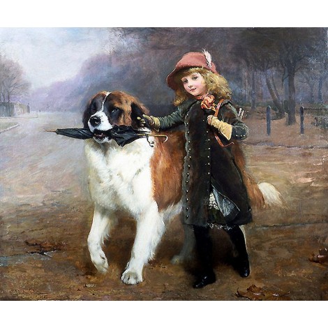 Girl And Dog 5D Diy Diamond Painting Kits Uk VM91033