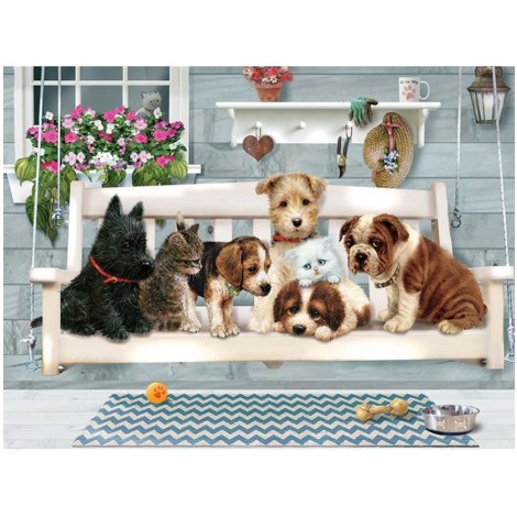 2019 Lovely Dog Cat 5D Diy Diamond Painting Cross Stitch Rhinestone Kits VM90203