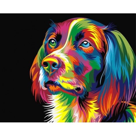2019 Special Dreamy Colorful Dog Diy 5d Diamond Embroidery Kits UK VM3525