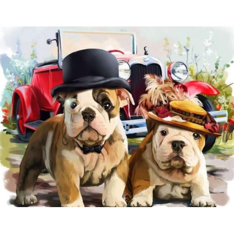 2019 Watercolor Pet Dog Home Decor 5d Diy Diamond Painting Kits UK VM9673