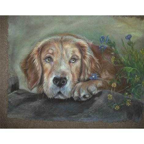 Mosaic Dog Wall Decor 5d Diy Diamond Painting Kits UK VM9884