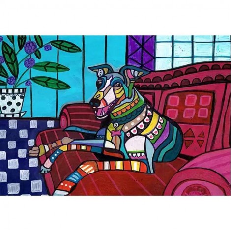 2019 Best Special Pet Dog Embroidery Diy 5d Full Diamond Painting Kits UK QB5434