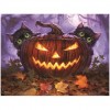 2019 Cartoon Halloween Pumpkin Cat 5d Diy Diamond Painting Kits UK VM98046