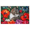 2019 Watercolor Cat 5d Diy Cross Stitch Diamond Painting Kits UK QB7042