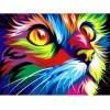2019 Special Colorful Cat Portrait Diamond Painting Cross Stitch Kits UK VM0094