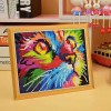 2019 Special Colorful Cat Portrait Diamond Painting Cross Stitch Kits UK VM0094