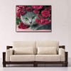 Hot Sale Lovely Cat Flowers Diy 5d Crystal Diamond Painting Kits UK VM0017