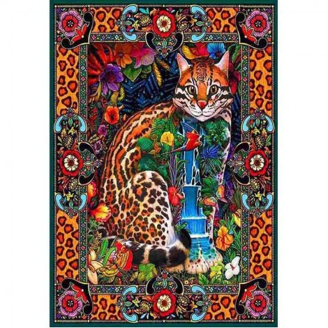 New Arrival Dream Cat And Flowers Diy 5d Cross Stitch Diamond Painting Kits Uk VM0072