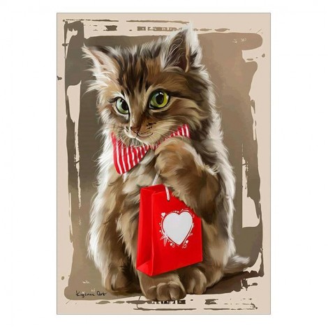 2019 Oil Painting Style Cat 5d Diy Cross Stitch Diamond Painting Kits UK QB7061