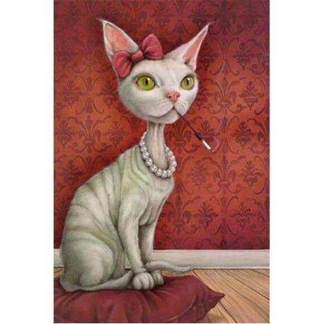 2019 Special Cheap Cat 5d Diy Cross Stitch Diamond Painting Kits UK QB7081