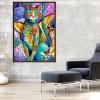 Watercolor Special Cat 5d Diy Cross Stitch Diamond Painting Kits UK QB7022