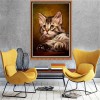 Oil Painting Style Cute Cat 5d Diy Cross Stitch Diamond Painting Kits UK QB7041